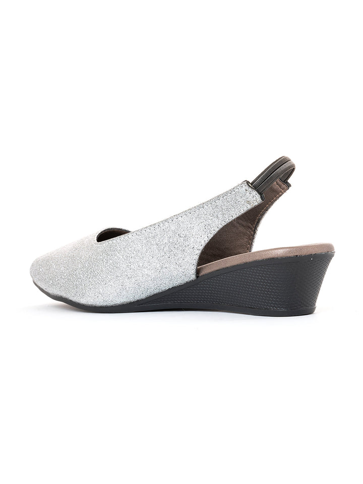 Khadim Cleo Wedge Heel Slingback Pump Sandal for Women