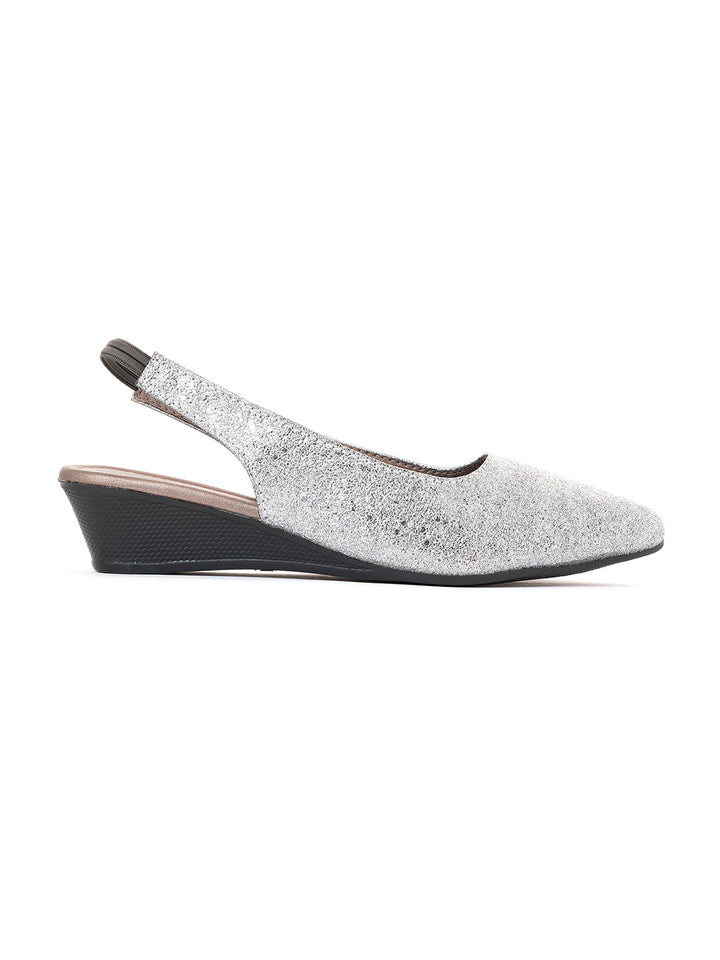 Khadim Cleo Wedge Heel Slingback Pump Sandal for Women