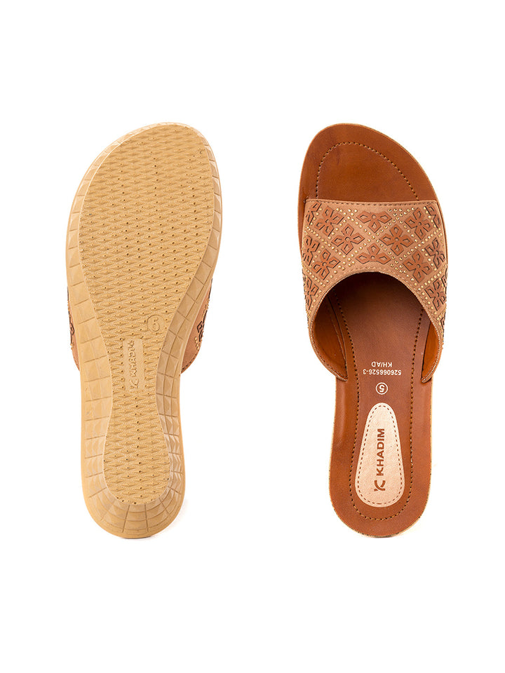 Khadim Wedge Heel Mule Slip On Sandal for Women