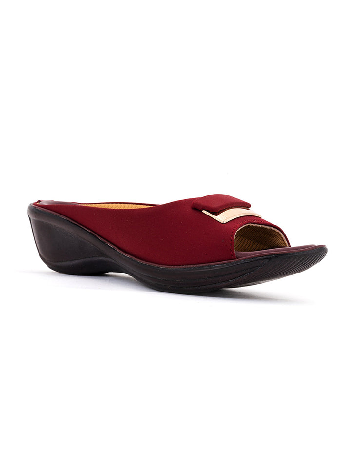 Khadim Wedge Heel Mule Slip On Sandal for Women