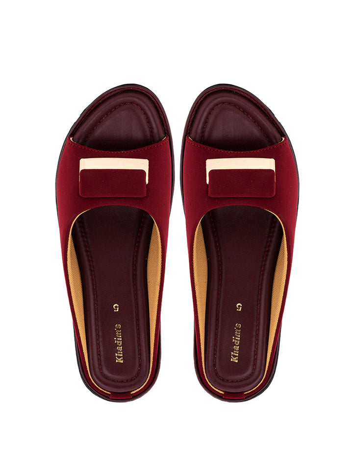 Khadim Wedge Heel Mule Slip On Sandal for Women
