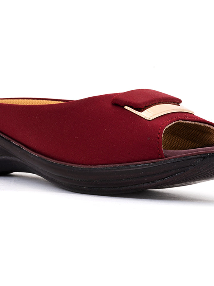 Khadim Wedge Heel Mule Slip On Sandal for Women
