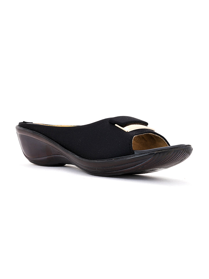 Khadim Wedge Heel Mule Slip On Sandal for Women