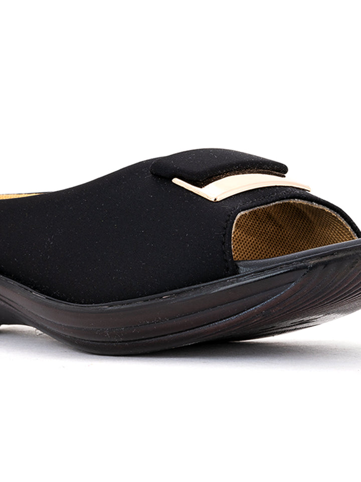 Khadim Wedge Heel Mule Slip On Sandal for Women