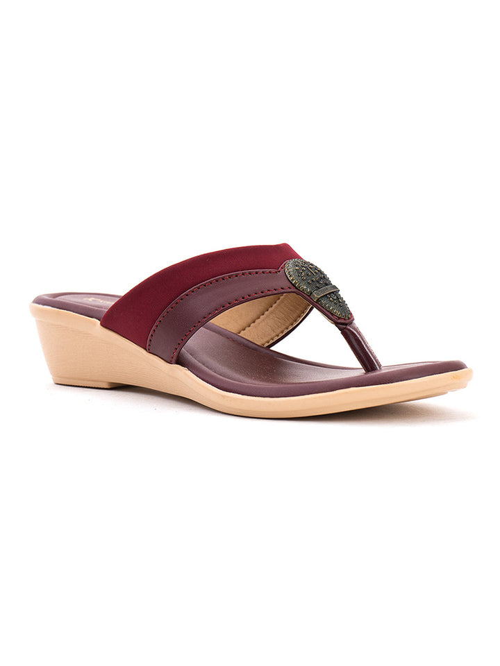 Khadim Wedge Heel Slip On Sandal for Women