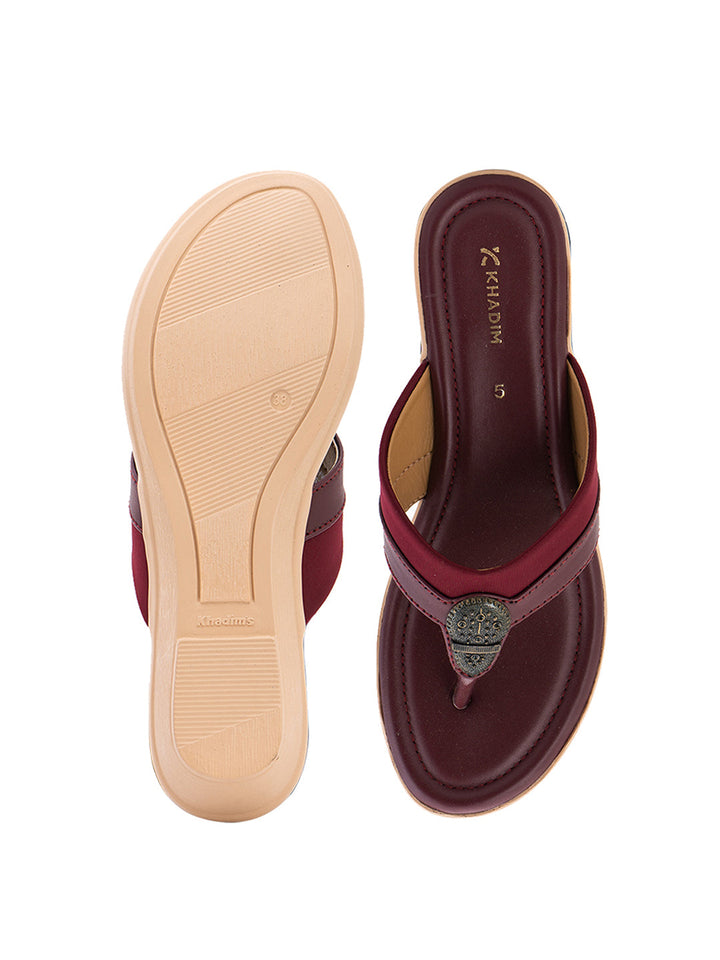 Khadim Wedge Heel Slip On Sandal for Women
