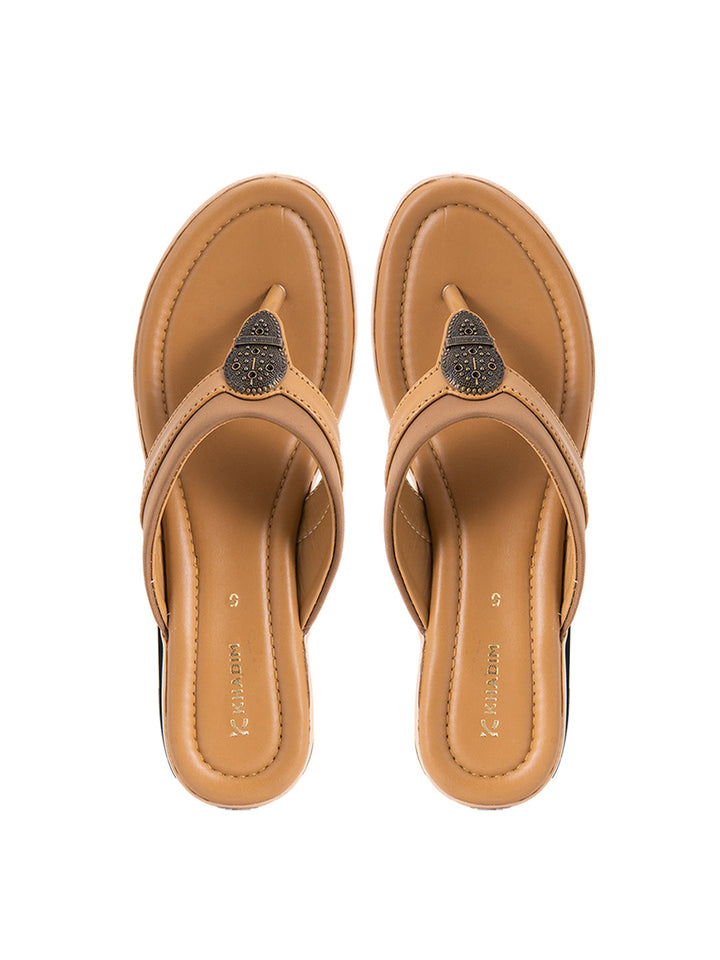 Khadim Wedge Heel Slip On Sandal for Women