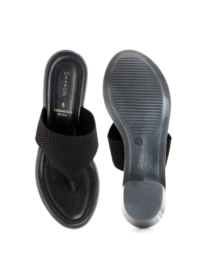 Khadim Sharon Block Heel Slip On Sandal for Women