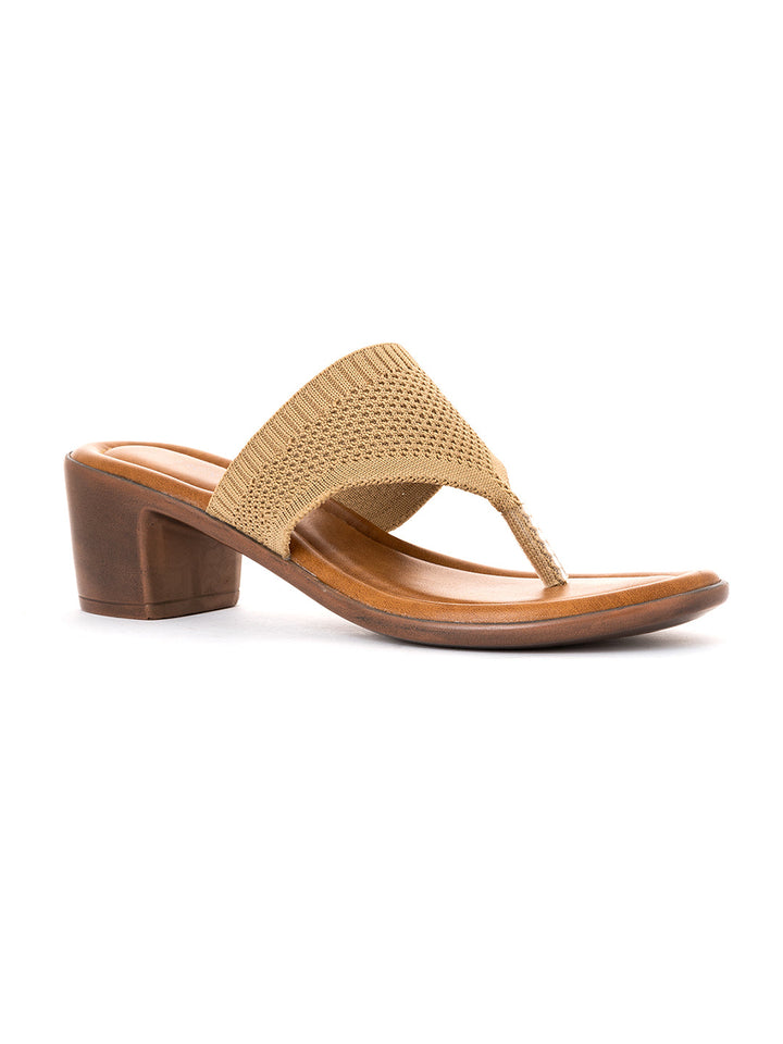 Khadim Sharon Block Heel Slip On Sandal for Women