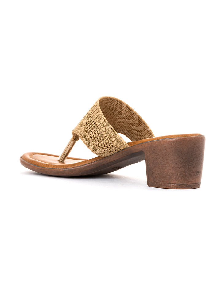 Khadim Sharon Block Heel Slip On Sandal for Women