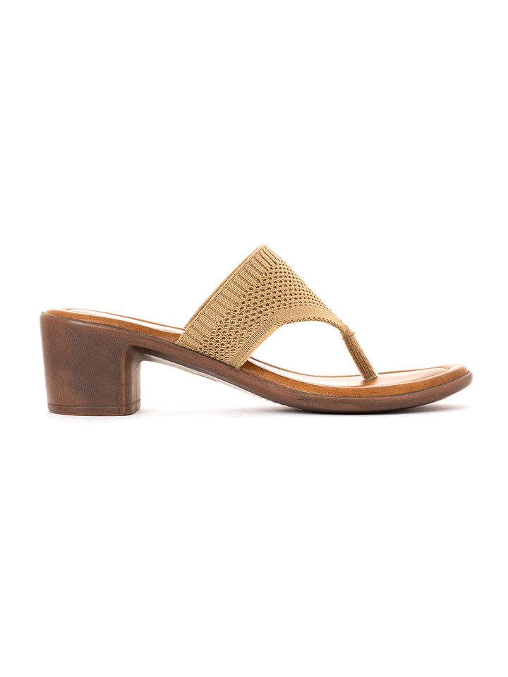 Khadim Sharon Block Heel Slip On Sandal for Women