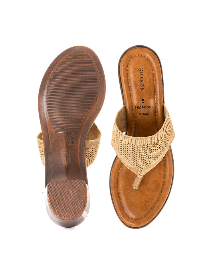 Khadim Sharon Block Heel Slip On Sandal for Women