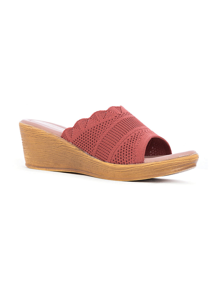 Khadim Sharon Wedge Heel Mule Slip On Sandal for Women