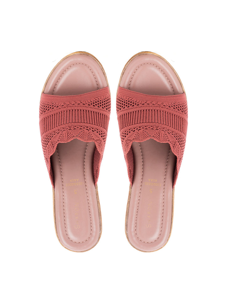 Khadim Sharon Wedge Heel Mule Slip On Sandal for Women