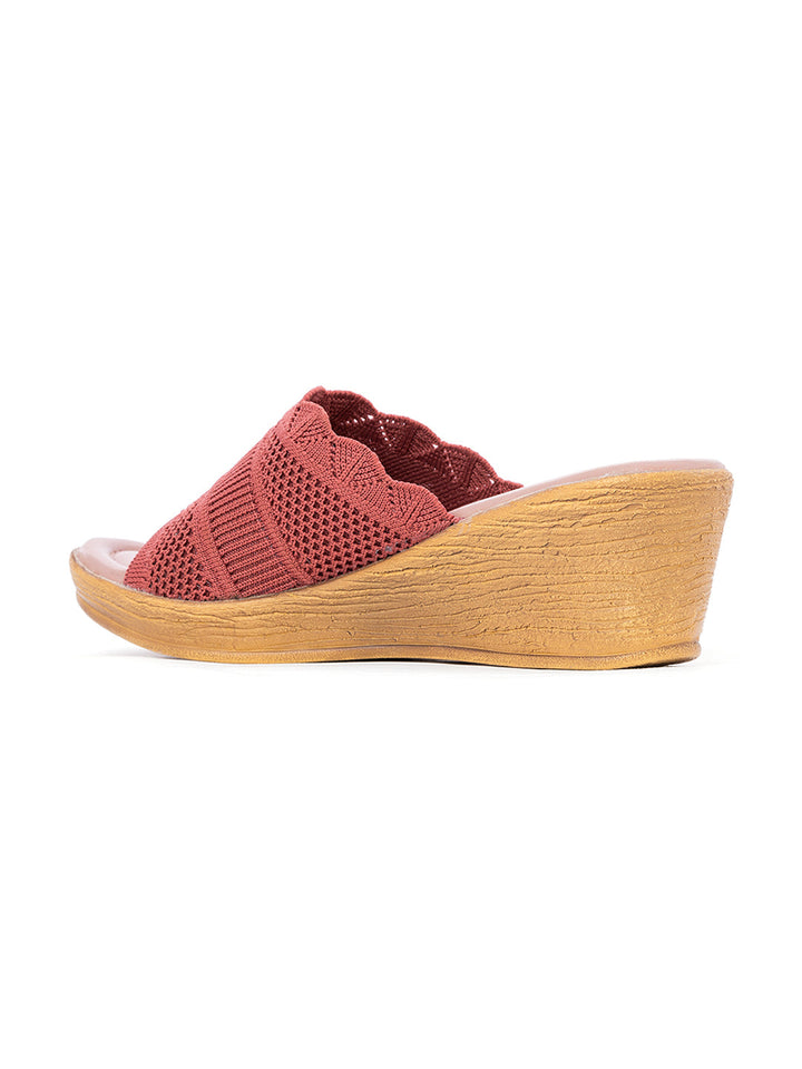 Khadim Sharon Wedge Heel Mule Slip On Sandal for Women