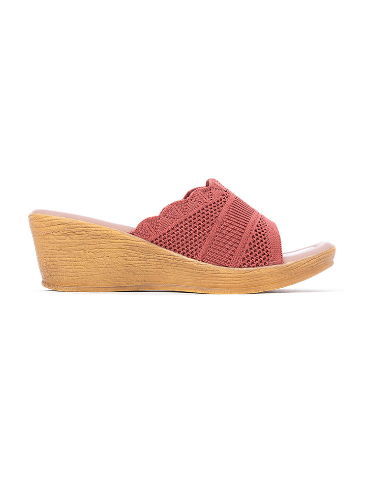 Khadim Sharon Wedge Heel Mule Slip On Sandal for Women