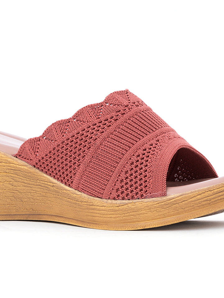 Khadim Sharon Wedge Heel Mule Slip On Sandal for Women