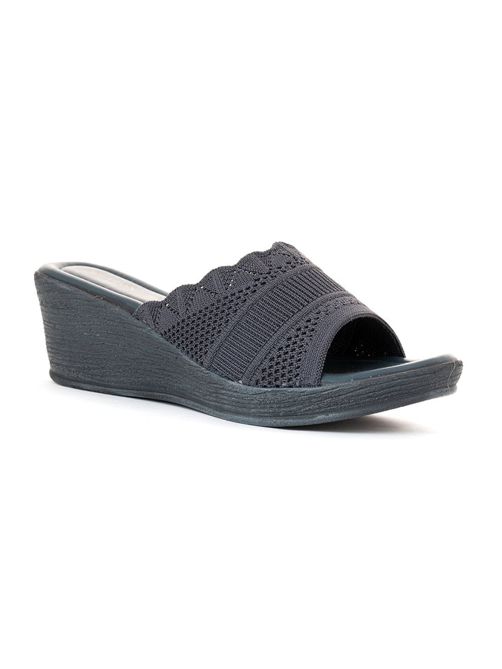 Khadim Sharon Wedge Heel Mule Slip On Sandal for Women