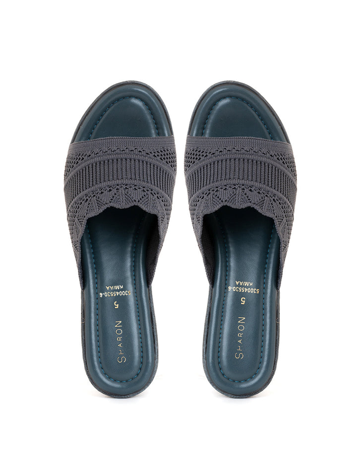 Khadim Sharon Wedge Heel Mule Slip On Sandal for Women