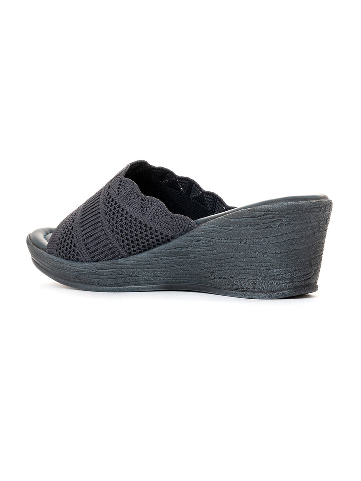 Khadim Sharon Wedge Heel Mule Slip On Sandal for Women