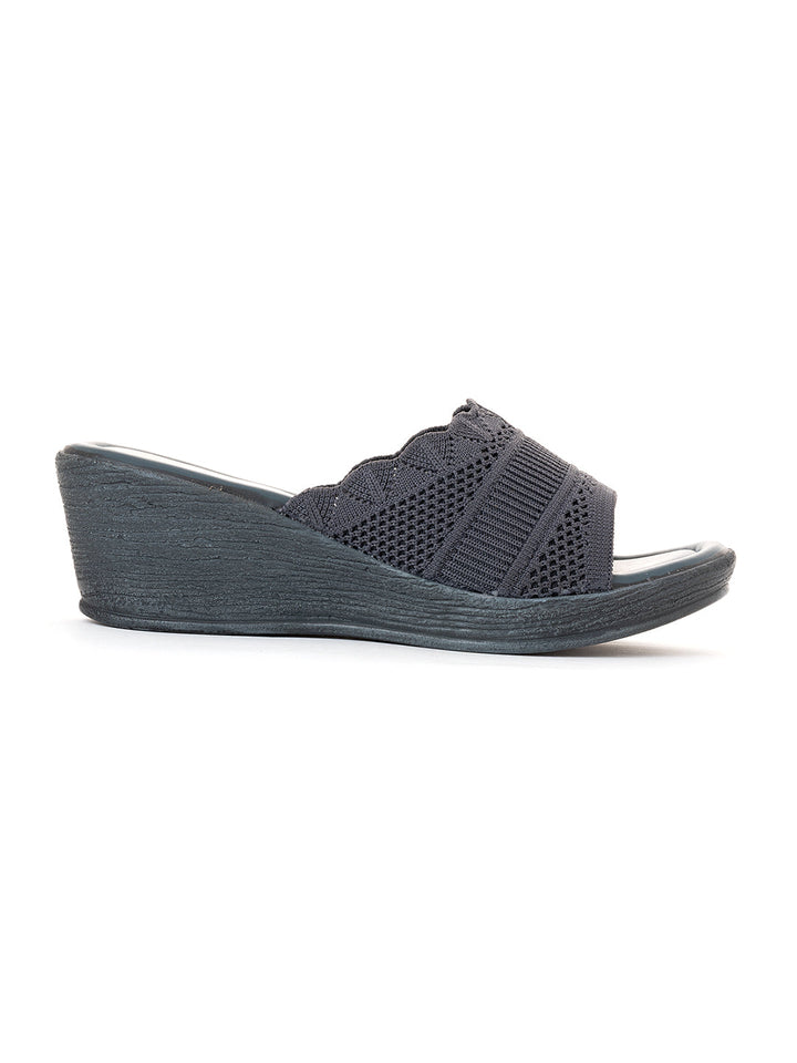Khadim Sharon Wedge Heel Mule Slip On Sandal for Women