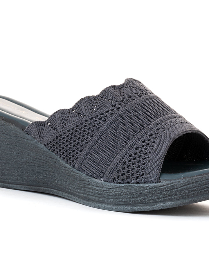 Khadim Sharon Wedge Heel Mule Slip On Sandal for Women