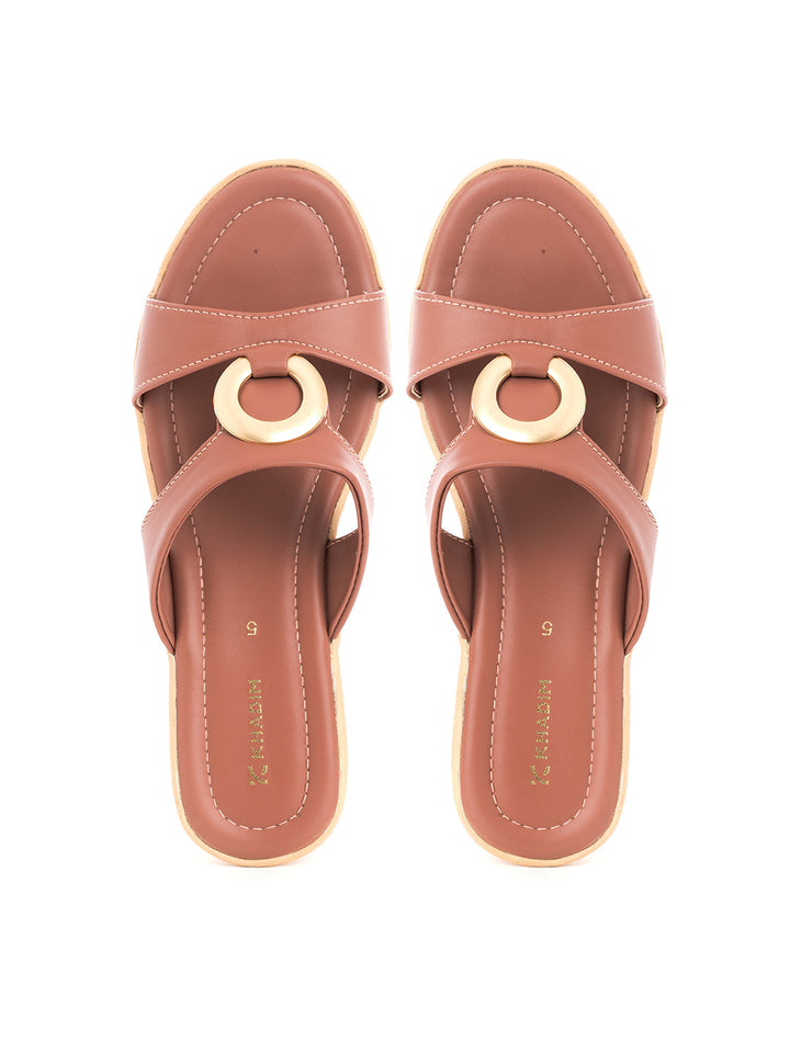 Khadim Wedge Heel Mule Slip On Sandal for Women