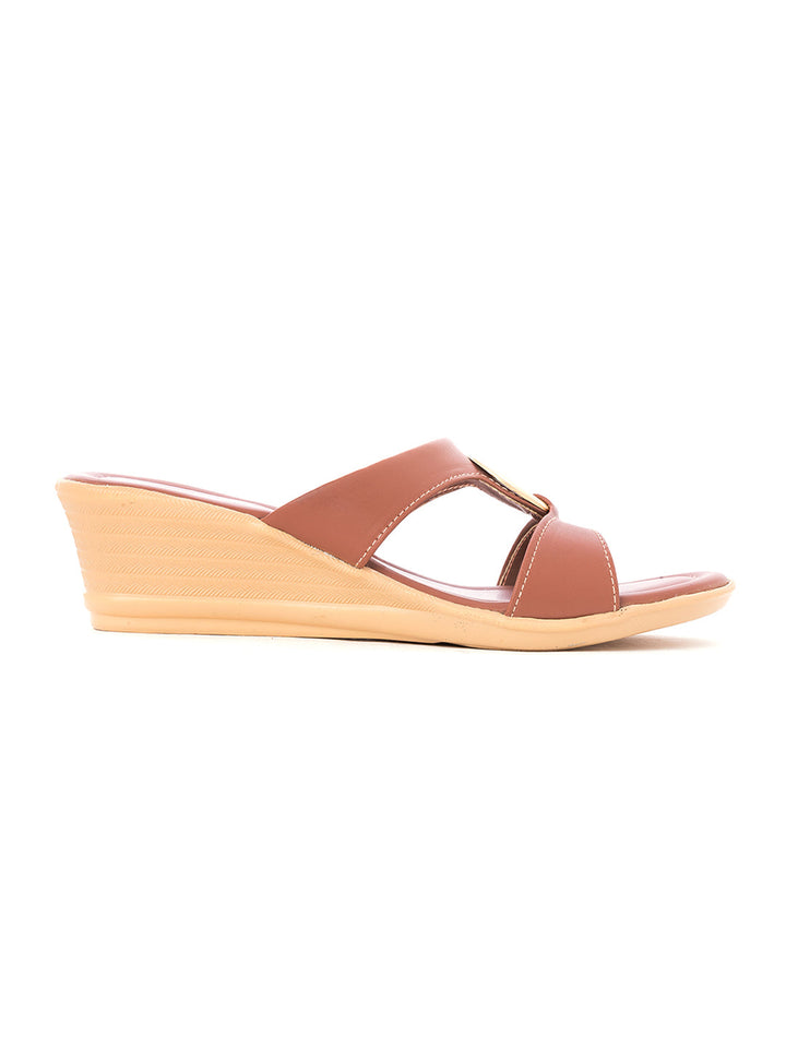 Khadim Wedge Heel Mule Slip On Sandal for Women