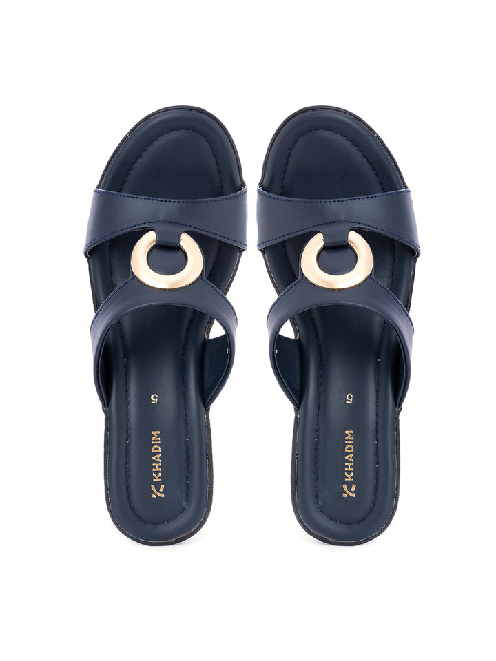 Khadim Wedge Heel Mule Slip On Sandal for Women