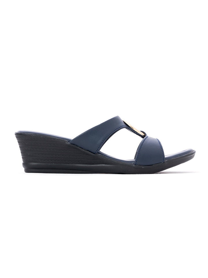 Khadim Wedge Heel Mule Slip On Sandal for Women
