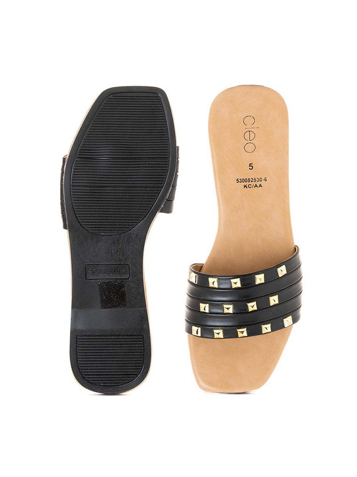Khadim Cleo Flat Mule Slide Sandal for Women