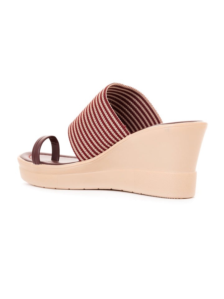 Khadim Cleo High Heel Wedge Slip On Sandal for Women