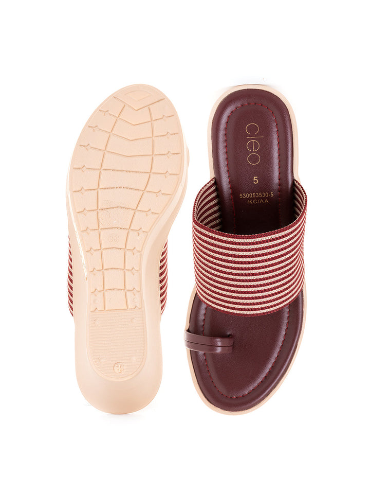 Khadim Cleo High Heel Wedge Slip On Sandal for Women