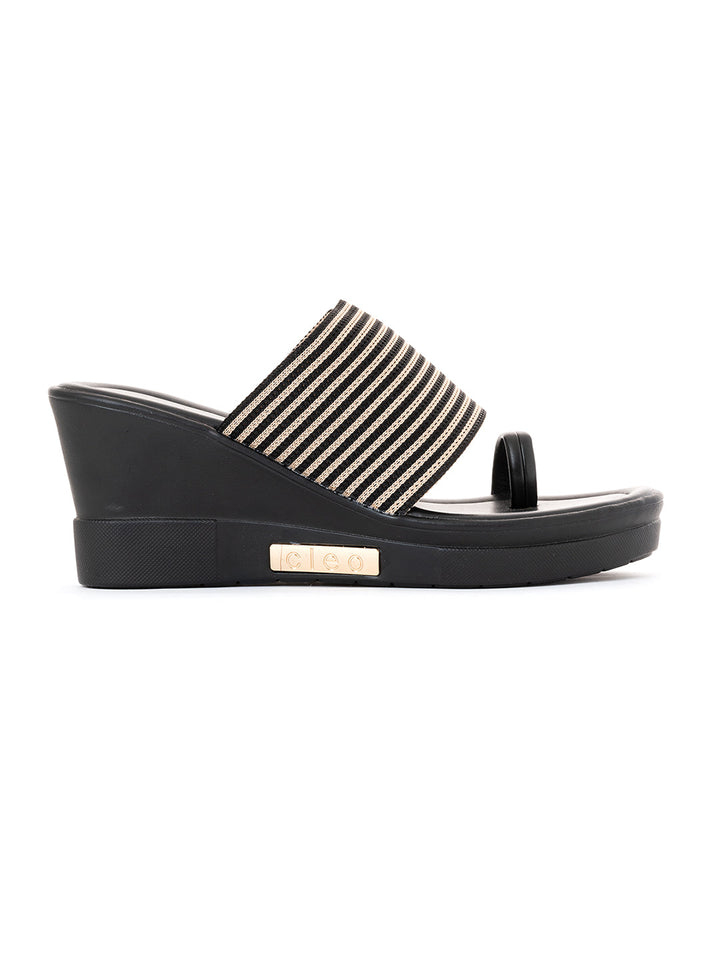 Khadim Cleo High Heel Wedge Slip On Sandal for Women