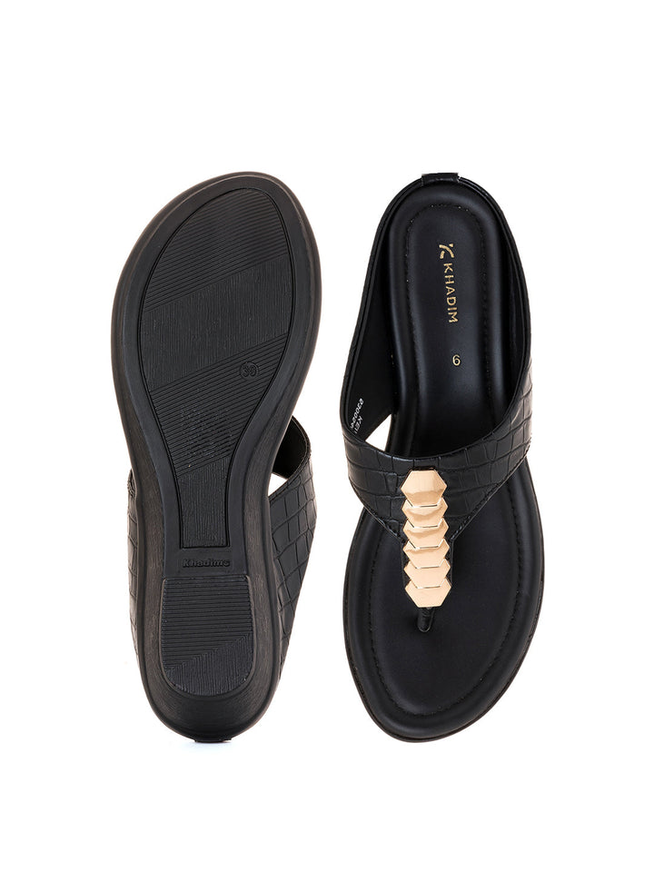 Khadim Wedge Heel Slip On Sandal for Women