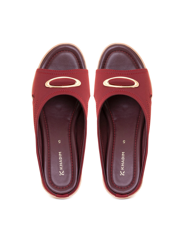 Khadim Wedge Heel Mule Slip On Sandal for Women