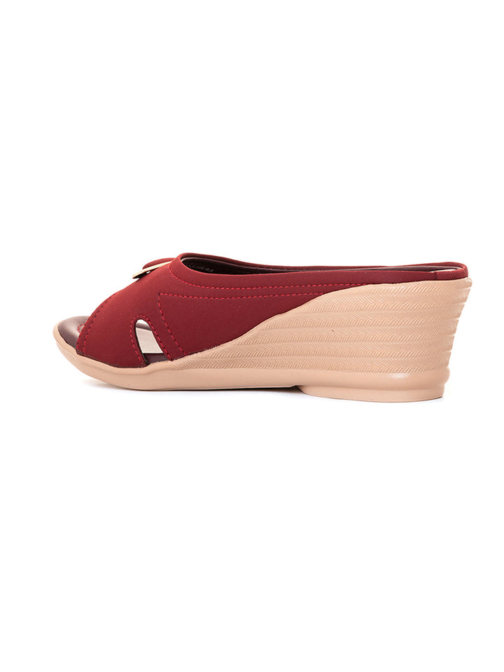 Khadim Wedge Heel Mule Slip On Sandal for Women