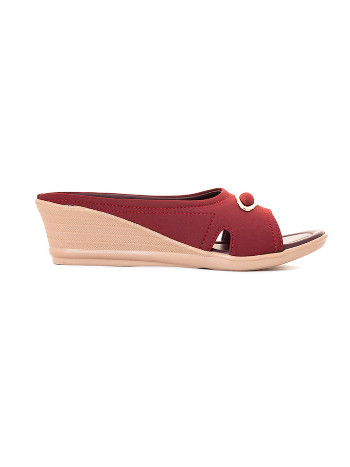 Khadim Wedge Heel Mule Slip On Sandal for Women