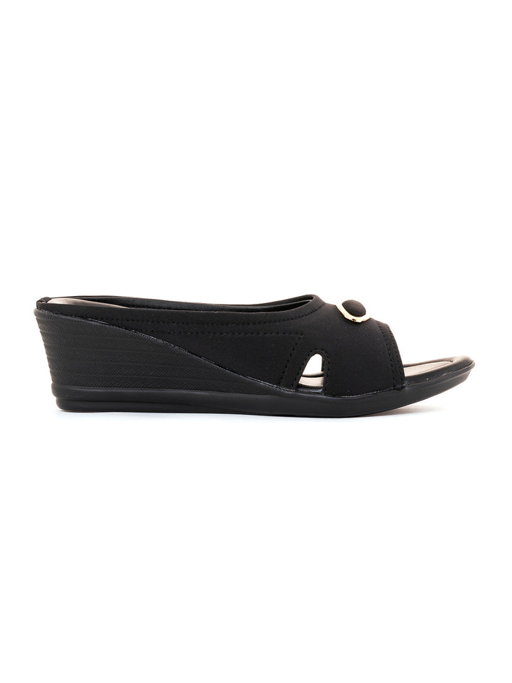 Khadim Wedge Heel Mule Slip On Sandal for Women