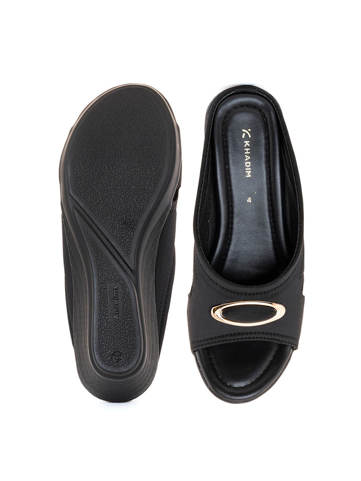 Khadim Wedge Heel Mule Slip On Sandal for Women