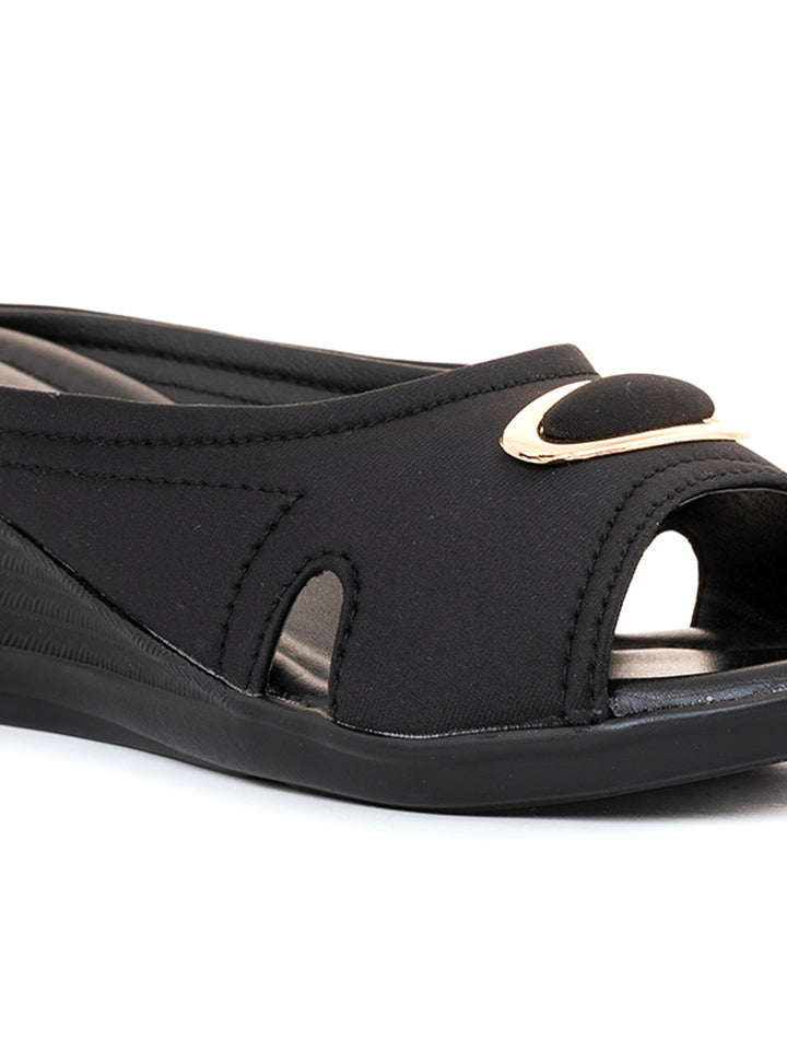 Khadim Wedge Heel Mule Slip On Sandal for Women