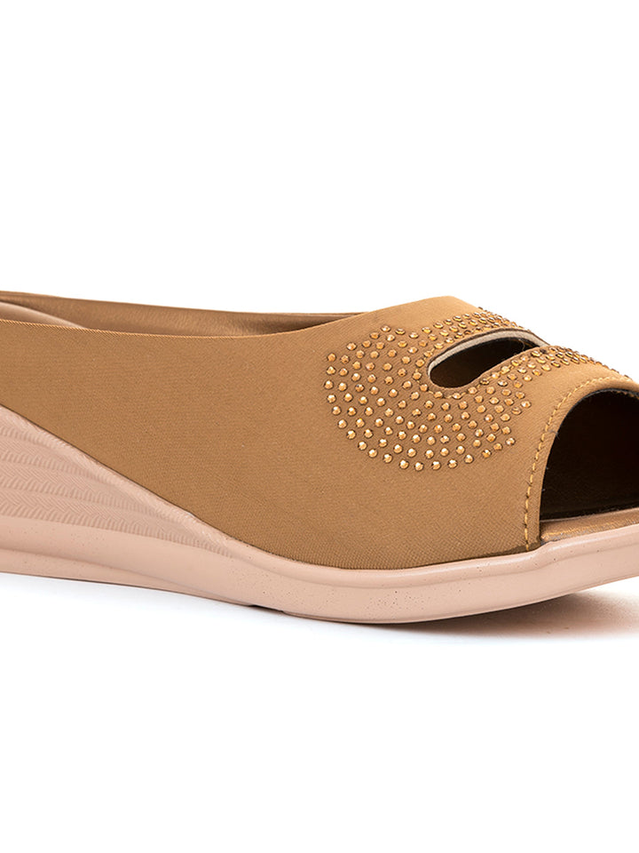 Khadim Wedge Heel Mule Slip On Sandal for Women