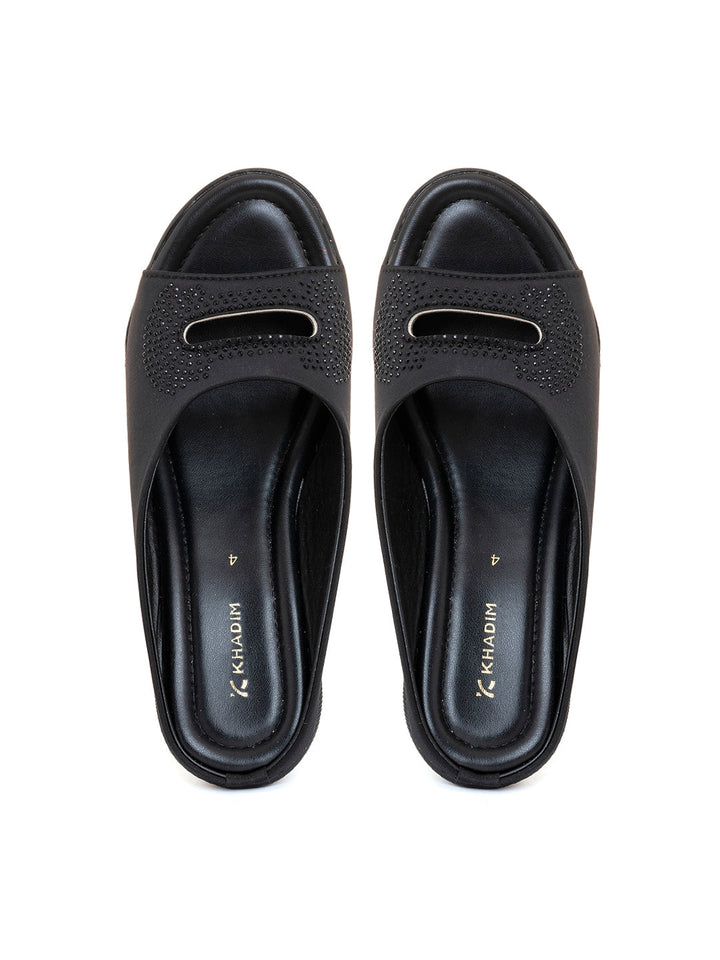 Khadim Wedge Heel Mule Slip On Sandal for Women