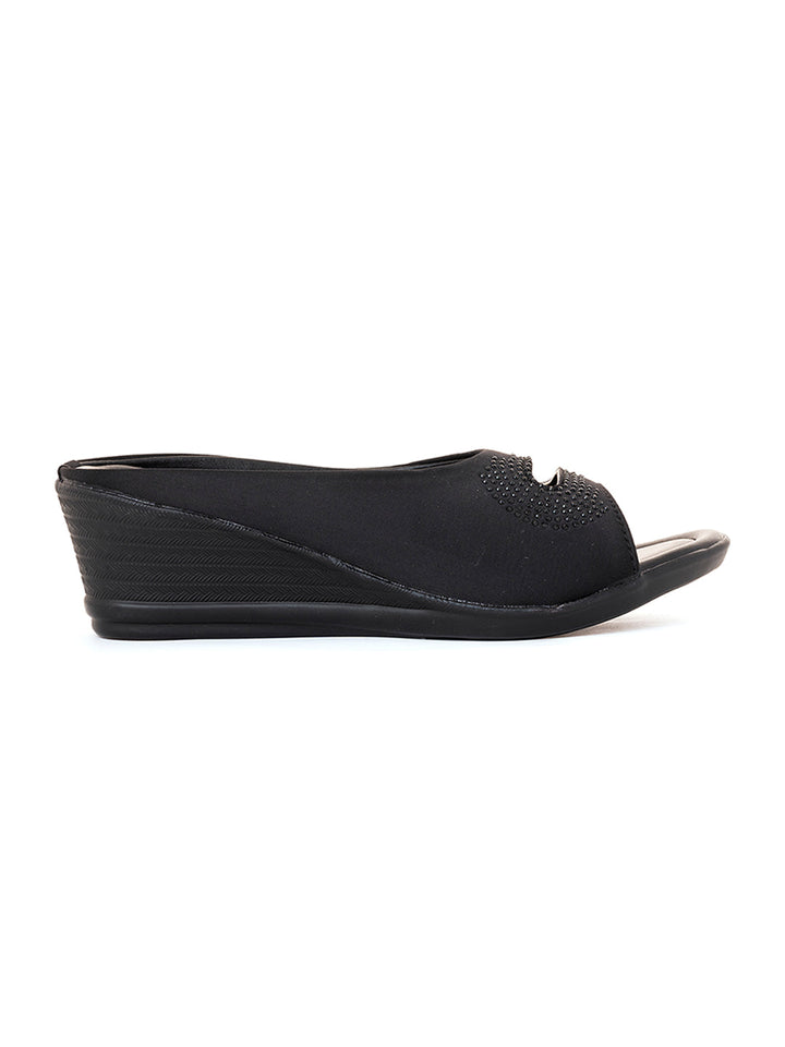 Khadim Wedge Heel Mule Slip On Sandal for Women