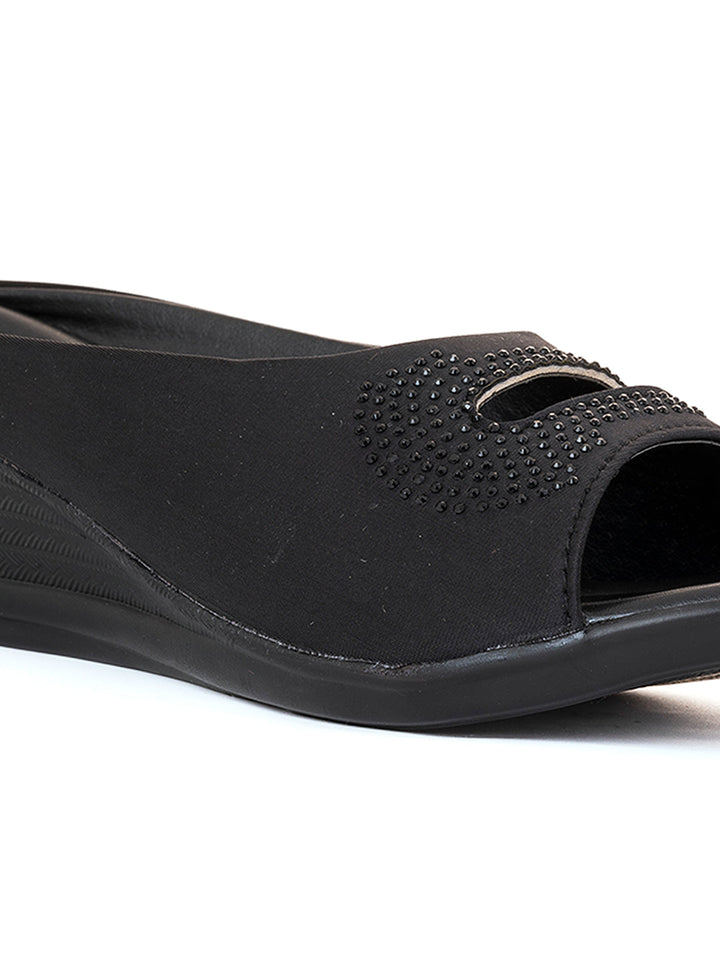 Khadim Wedge Heel Mule Slip On Sandal for Women