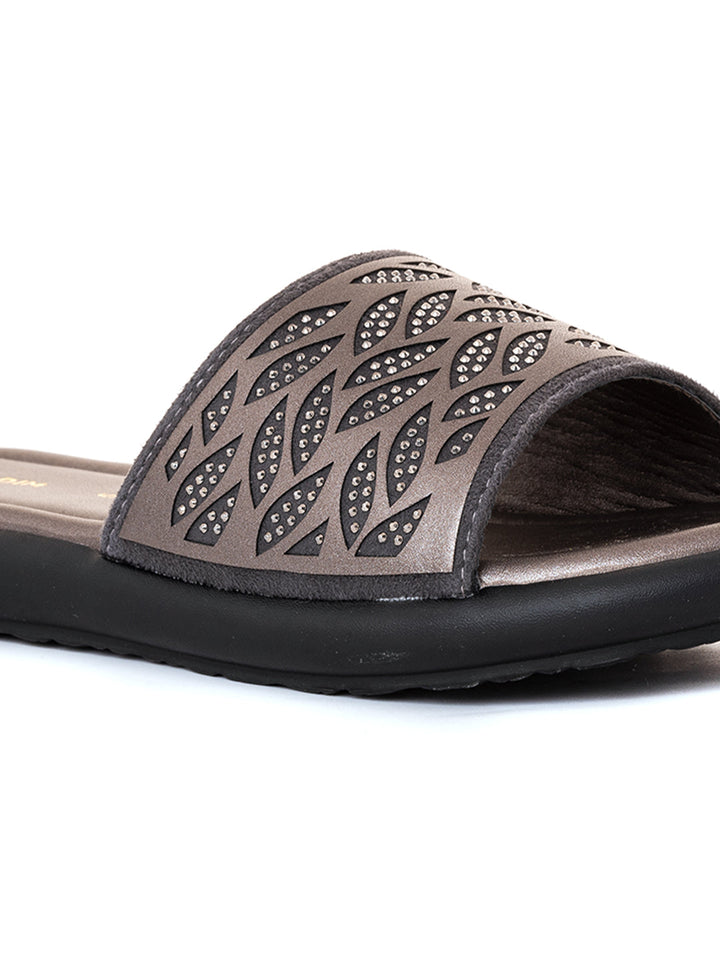 Khadim Flat Mule Slide Sandal for Women