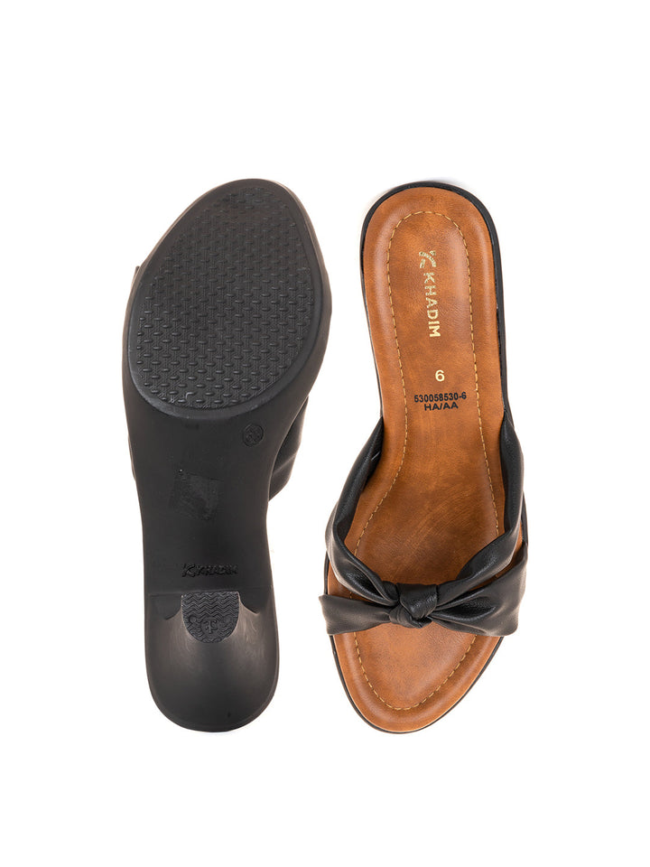 Khadim Cone Heel Mule Slip On Sandal for Women