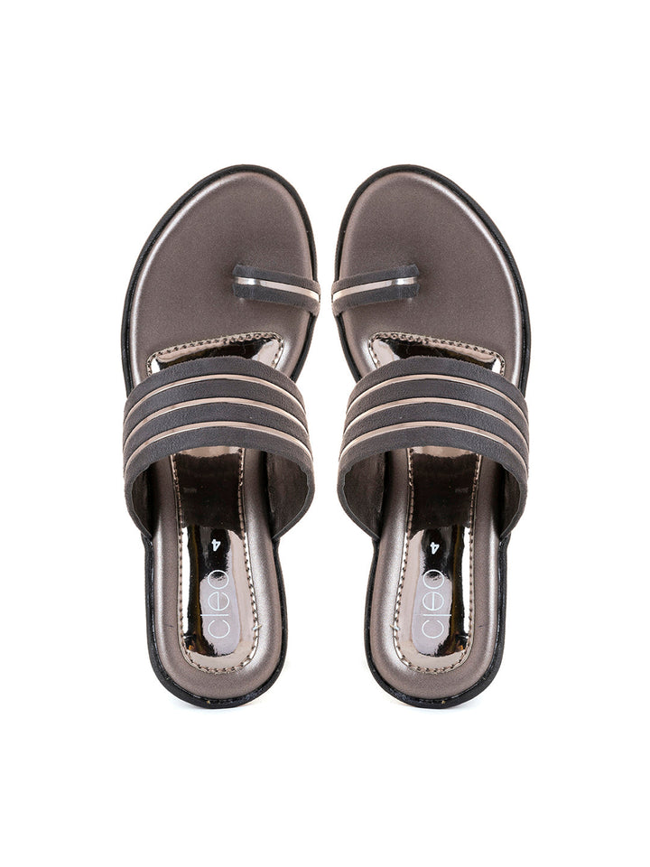 Khadim Cleo High Heel Block Slip On Sandal for Women