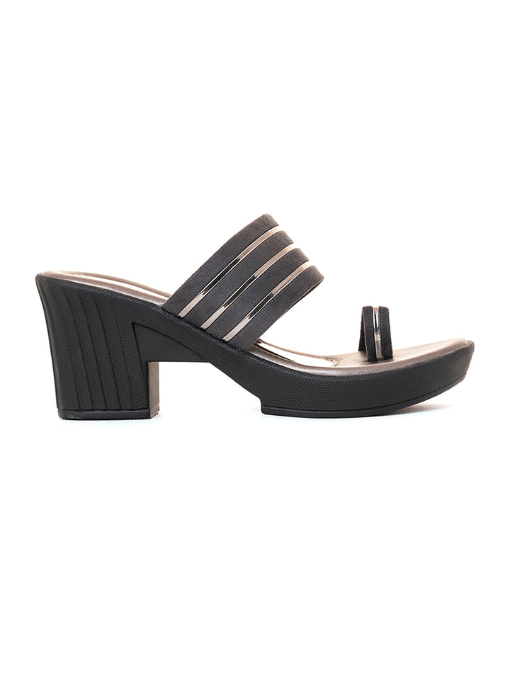 Khadim Cleo High Heel Block Slip On Sandal for Women