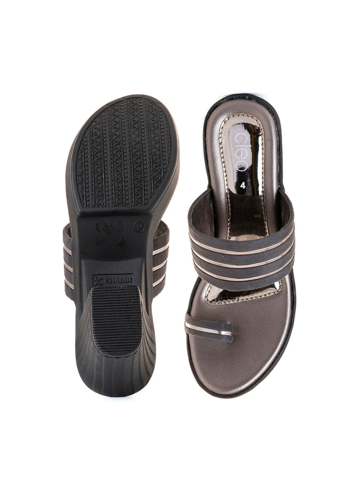 Khadim Cleo High Heel Block Slip On Sandal for Women